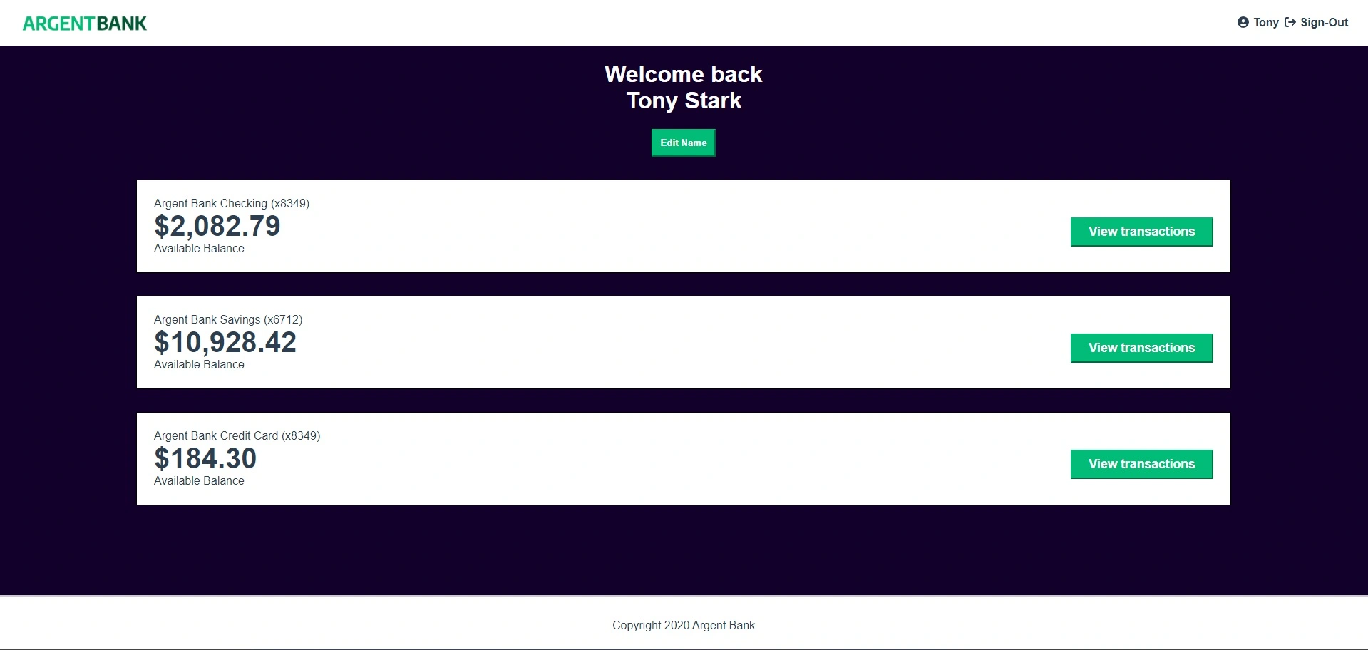 Utilisez une API pour un compte utilisateur bancaire avec React
