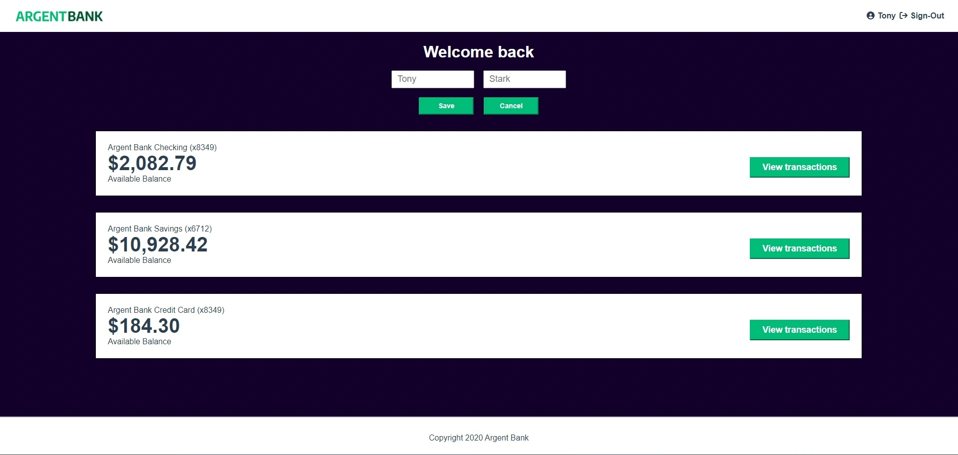 Utilisez une API pour un compte utilisateur bancaire avec React